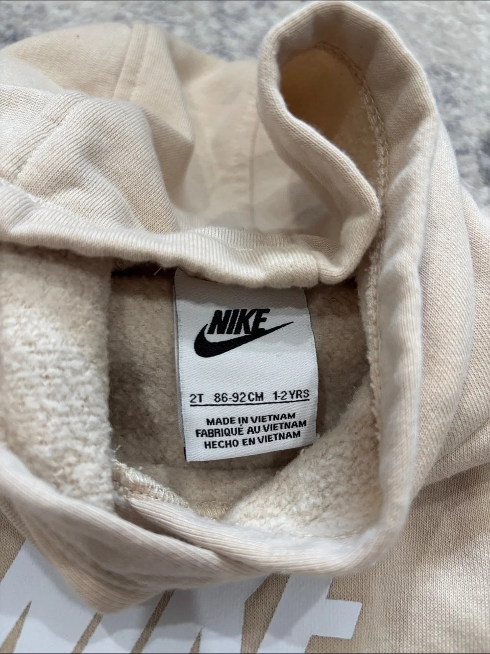 Nike Kids Tan Hoodie & Jogger Set toddler size 2T